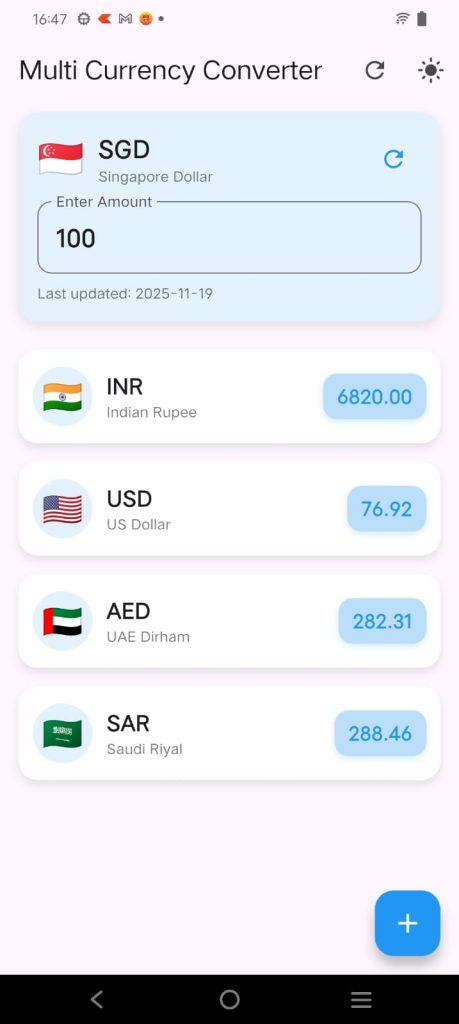 Fast, Offline & One-Screen Currency Conversion