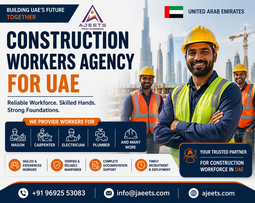 Construction Workers Agency – Skilled Workforce Support for Projects in UAE