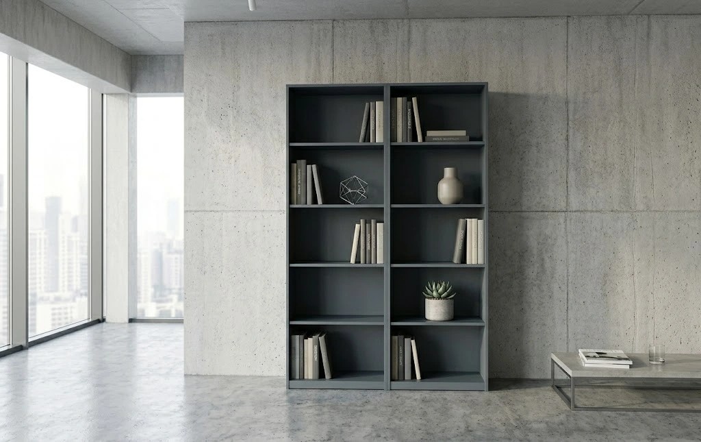 NADE Medium Open Shelf Cabinet – Modern Office Storage Solution