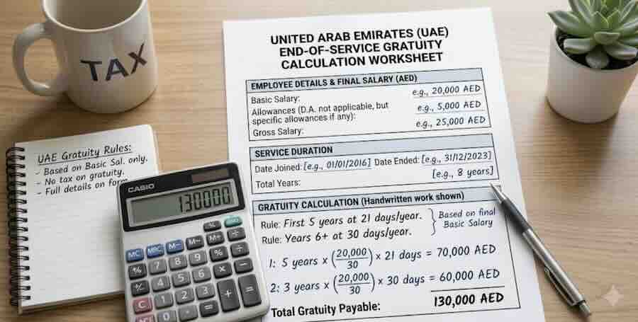 UAE end of service calculator