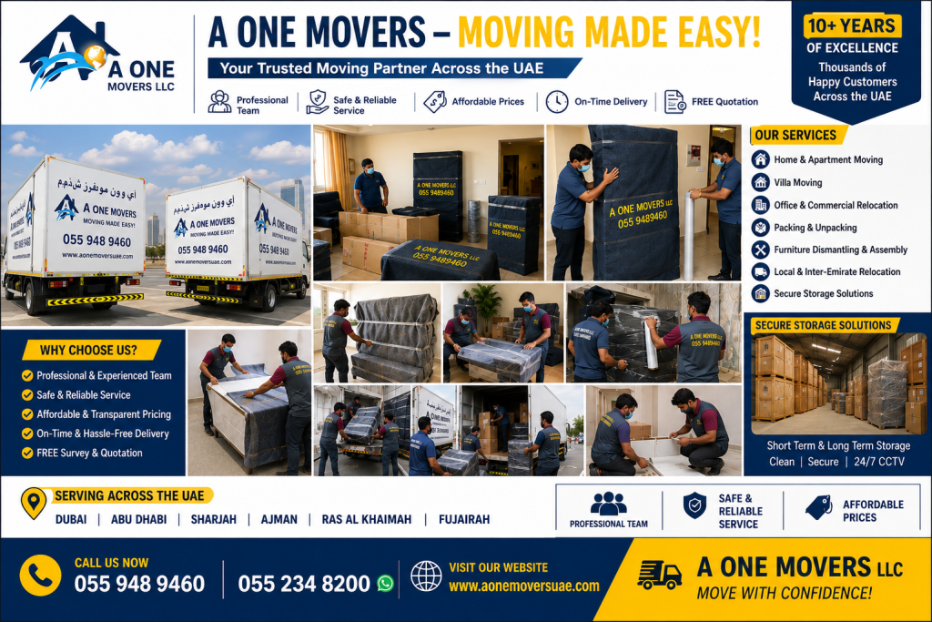 Professional Movers and Packers in UAE – A One Movers