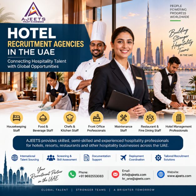 Hotel Recruitment Agencies in UAE | AJEETS Hospitality Manpower Solutions