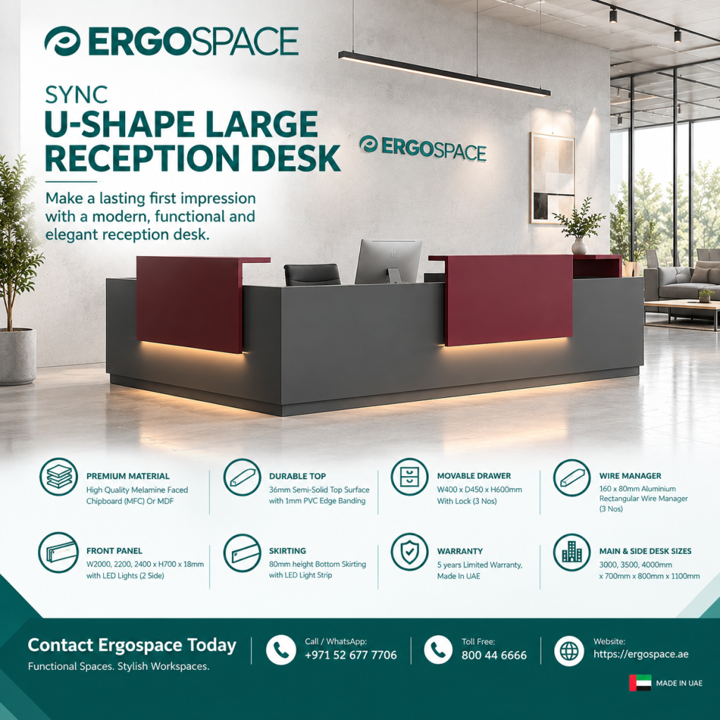 Stunning U-Shape Reception Desk | Modern & Impressive Design
