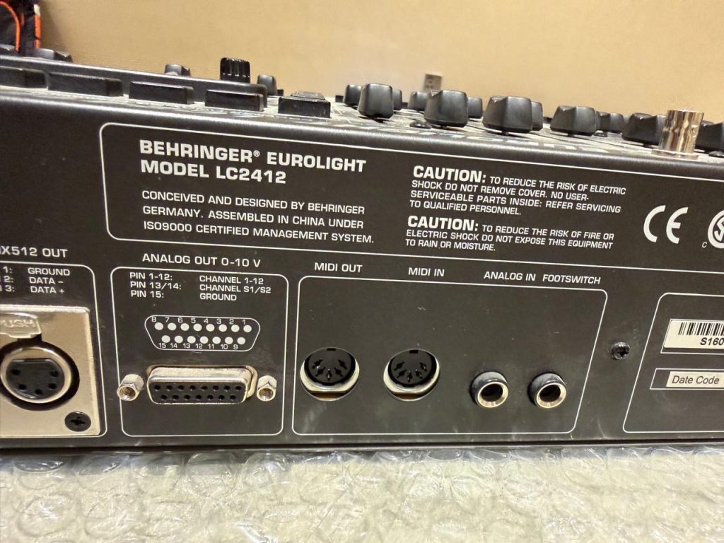 Behringer Eurolight LC2412 24-Channel DMX Lighting Console