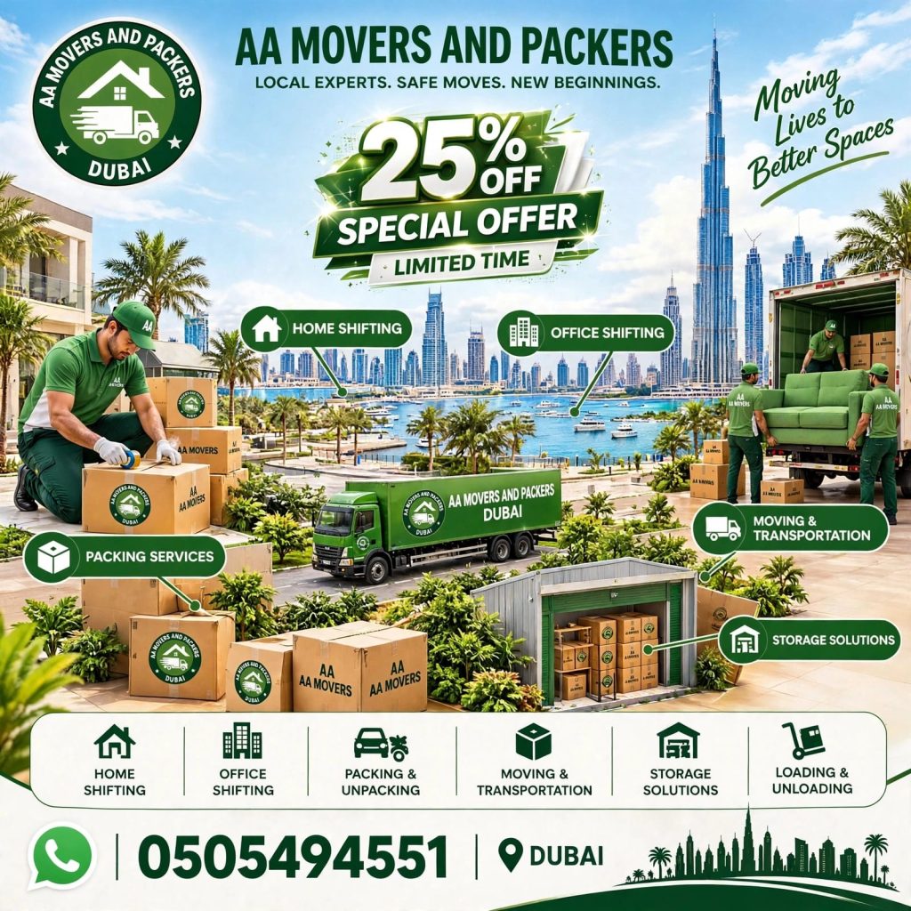AA Movers & Packers Dubai | Best Movers in Dubai UAE | Luxury Villa & Apartment Shifting | Professional Packing Services