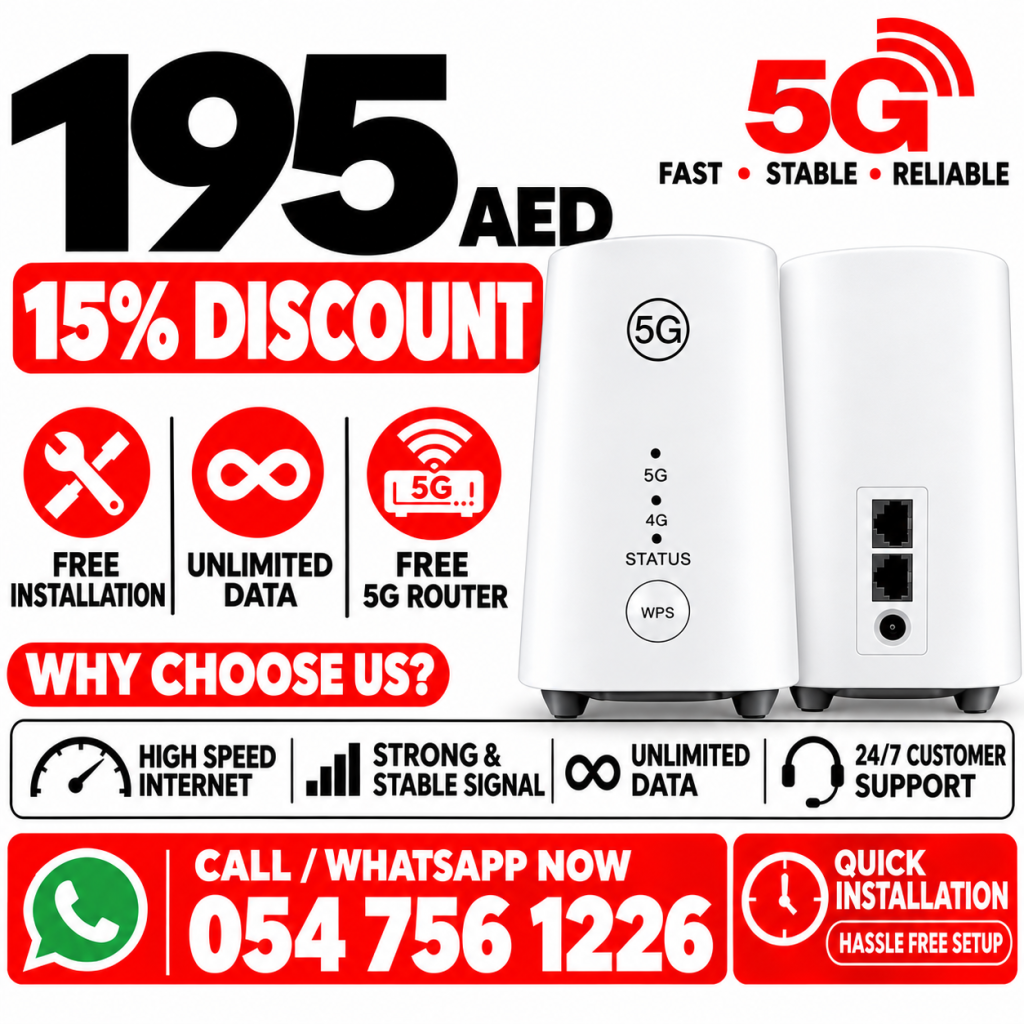 Etisalat home WiFi internet connection