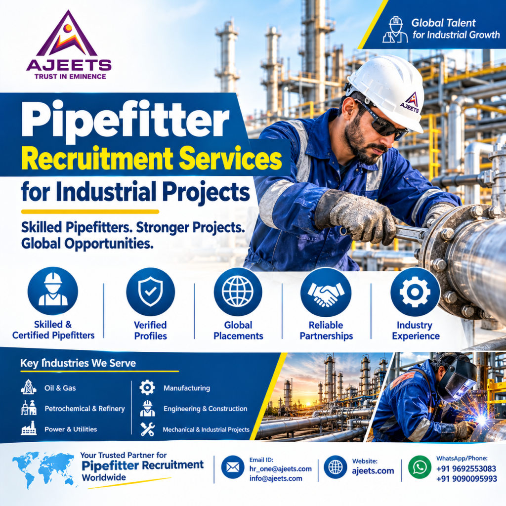 Pipefitter Recruitment Services for Industrial Projects
