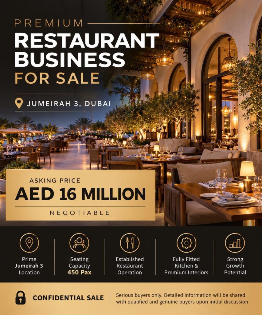 Premium Restaurant Business For Sale