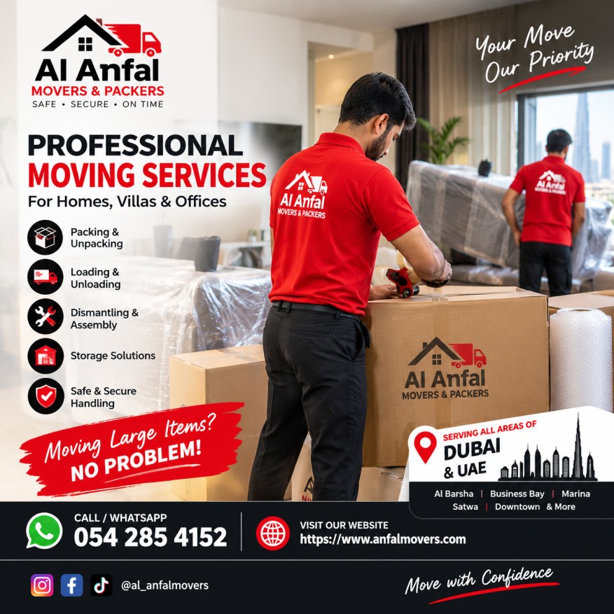 Al Anfal Movers & Packers – Professional Moving Services in Dubai
